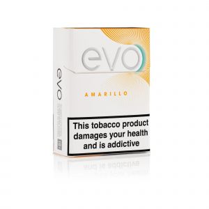 A closed pack of Ploom EVO Amarillo sticks